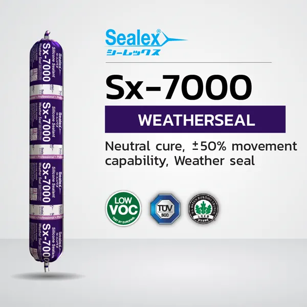 SX-7000 silicone sealant, leak-proof, UV and weather resistant