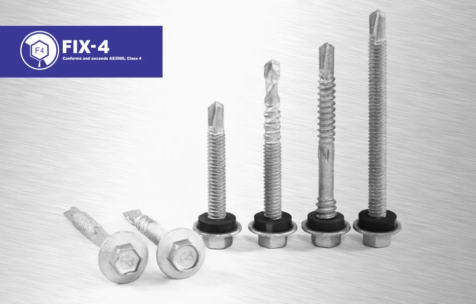Fix-4 Drill Point Screws with excellent resistance to corrosion and chemicals.