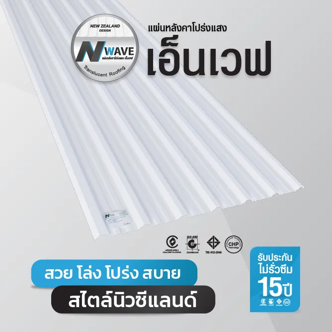 N-Wave Translucent Roofing Sheets N-Wave Translucent Roofing Sheets -UV-Reflective Awning Roofing