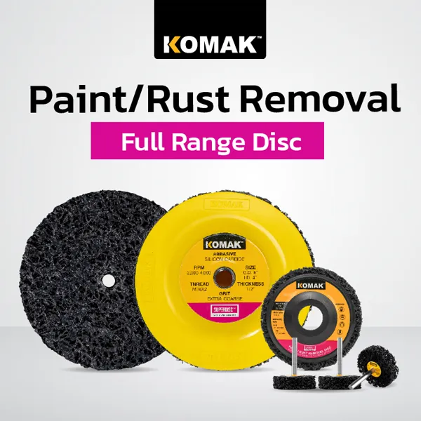 KOMAK™ SUPERDIS Rust and Paint Removal Pad -emoves rust and cleans